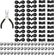 Cimeton 91Pcs Greenhouse External Shade Net Hook Clips Black Plastic Sunshade Hook with Round Butterfly Shade Cloth Plastic Clips