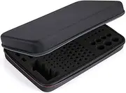 Large Capacity Battery Holder, Household Battery Holder Storage Case with Hardshell | Waterproof EVA Storage Box Bag, Black, Batteries Not Included