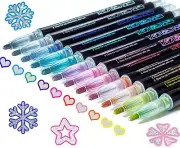 Shimmer Markers Outline Glitter Pens: 12 Christmas Stocking Stuffers Tween Teen