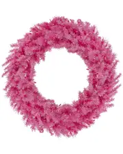 Northlight 36in Pre-Lit Pink Spruce Artificial Christmas Wreath Pink Lights