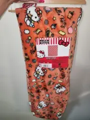 NWT Sanrio 60"×70" Hello Kitty Bright Orange Burger Cloud Plush Throw Blanket