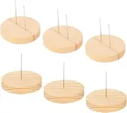 KICHOUSE Doll Support 6pcs Crochet Doll Stands Wooden Base Display Rack Toys for Girls
