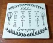Kitchen Conversions Converging Ceramic Tile Trivet NEW SEALED Cottagecore Decor