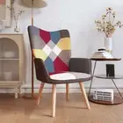 Relaxing Chair Patchwork Fabric vidaXL