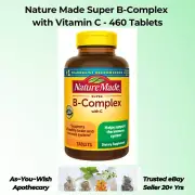 Nature Made Super B-Complex with C 460 Tab Exp 11/26 Energy Brain Immune Support