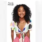NWT Rebecca Makaroff Desigual Miami tie front blouse sz small