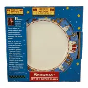 Debbie Mumm's Snowman Dinner Plates 11" By Sakura Set of 4 New In Box Christmas