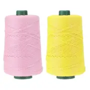 2 Pcs Polyester Macrame Cord 3mm x 219 Yards Macrame Cords - (Light Pink/Yellow)