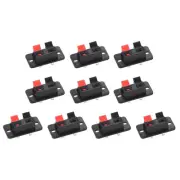 Spring Push Release Socket 2 Position Speaker Terminal 30mm Red Black 10 Pcs
