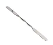 Stainless Steel Micro Lab Spatula with Square and Round Ends (9")