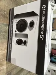 Audioengine A5+ Classic 150W Powered Bookshelf Speakers - White