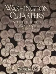 2004-2008 WASHINGTON QUARTER COIN FOLDER H. E. HARRIS / WHITMAN - NEW