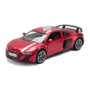 Catzon 1:32 R8V10 Alloy Car Model with Pull-Back Functionality and Sound Light Effects-Red