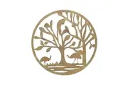 Willow & Silk 60cm Round Emu/Animal/Nature Hanging Wall Art Indoor/HomeDecor