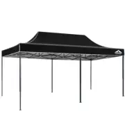 Instahut Gazebo Pop Up Marquee 3x6 Folding Outdoor Wedding Tent Base Pod Black