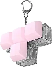 Keyboard Fidget Toy, Silent & Click Fidget Keyboard Keychain, 4-Button Finger Keyboard Fidget Toys, Keyboard Fidget Clicker Keychain, Button Clicker, Sensory Toys