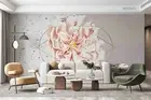 3D Pink Floral Wallpaper Wall Murals Removable Wallpaper 7