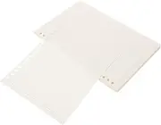 60pcs Lined Refill Paper Thickened Loose Leaf Binder for Organizers Double Sided Writing Compatible with Planners and Notebooks White