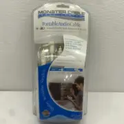 Brand New Sealed!Monster 8ft Mini to RCA Audio Cable Phone Tablet Speaker