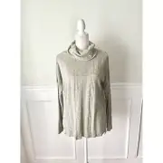 White Birch Super Soft Sage Green Turtleneck Sweater S