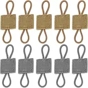 Backpack Straps, 10 Pieces Outdoor Molle Buckles Fastening Buckle Molle System Accessories Backpack Vest (Dark Earth, Grey)