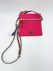 NWT Dooney & Bourke Nylon Double Zip Crossbody Shoulder Bag Pink Purse