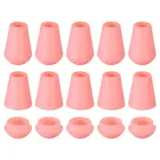 16Pcs Plastic Cord Lock Bell End Stopper Cord End Rope Fastener, Light Coffee