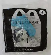 McDonald's The Little Mermaid Flounder Toy #4 2023 NEW