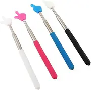 4 Pcs Telescopic Teachers Pointer, Extendable Finger Shape Pointer Finger Pointer Stick for Elementary School Kindergarten Teacher, Classroom Supplies for Classroom Presentation