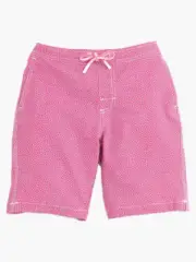 NWT JOHNNIE-O $55 BOYS CROSSBOW HALF ELASTIC SWIM SHORTS TRUNKS IN PRIMROSE 16