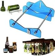 Glass Bottle Cutter, 4 in 1 Bottle Cutter Machine Tools for Wine, Beer, Champagne and Jars Bottles, DIY Cutting Tool Kit for Home Bar Decoration Easy Operation (Blue)