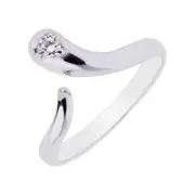 10k Gold Snake Cubic Zirconia Adjustable Ring or Toe Ring