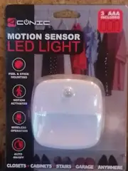 Aconic White Wireless Motion Activated Sensor Led Light Auto On/Off NEW Sealed