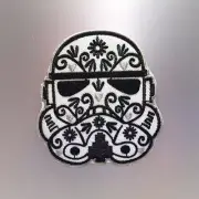 Stormtrooper Patch — Iron On Badge Embroidered Motif — Flower Star Wars