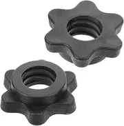 BUGUUYO Barbell Clamps for Weight Lifting 2pcs Nut Dumbbell Clamps Gym Clips Barbell Secure Connection Smooth Surface