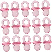 MERRYHAPY 200pcs Mini Clear Acrylic Shower Pacifiers Safe Party Favors for Gender Reveal Celebrations for DIY Table Scatter and Games Elegant Packaging Included