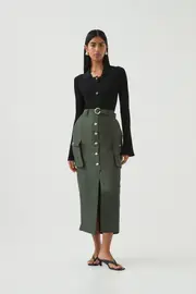 Paloma Utility Midi Skirt