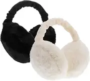 [TEMPNAP] Earmuffs for Winter 2pcs Fluffy Ear Muffs Warm Retention Suitable for Men/women