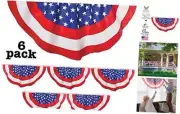 July 4th American Flag Banner Bunting Half Fan Patriotic Porch Garland