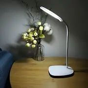 LED USB Flexible Table Lamp Touch Switch Dimmable Reading Light for Bedside Studying