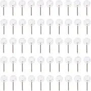 eMagTech 200Pcs Push Pins Transparent Beads Push Pins Clear Thumb Tacks Round Head Pins with Plastic Box Drawing Pins Office Accessories for Map Board Photo Paper