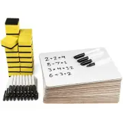 30 Pack Small Dry Erase Lapboard Classroom Set Includes 30 Mini Whiteboards 9...