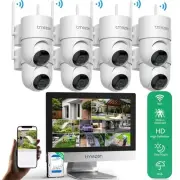 3MP Wireless WiFi CCTV Security Camera System PTZ Audio 10CH 12'' Monitor 1TB