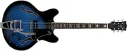 VOX Bobcat V90 with Bigsby Sapphire Blue Soap Bar Type PU2 Guitar with Hard Case