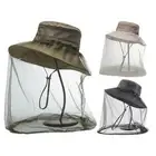 Head Net Hat Quick-drying Wide-brim Summer Sun Protection Mesh Anti-Gnat Hat