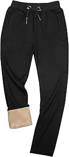 [Yeokou] Mens Winter Warm Sherpa Lined Active Thermal Jogger Fleece Sweatpants Pant