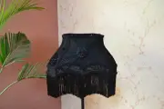 Gothic lampshade rectangle black g hand-stitched table lampshade floor lampshade