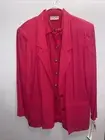VTG WOMANS SIZE 10 ALFRED DUNNER FUCHSIA ATTACHED 2 PIECE BLAZER AND BUTTON DOWN