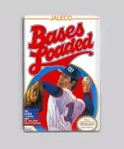 BASES LOADED - 2"x3" FRIDGE MAGNET nintendo nes video game box art mlb baseball)