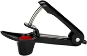 QOOWFEANIG 1Pc Heavy-Duty Cherry Pitter & Olive Stoner Tool - Space-Saving Lock Design, Multi-Function Manual Seed Remover for Cherries, Olives, Jam Making - Durable Kitchen Tool，Black